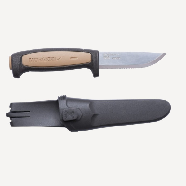 Нож Morakniv Pro Rope, Serrated (S) (чёрный/бежевый; нержавеющая сталь)